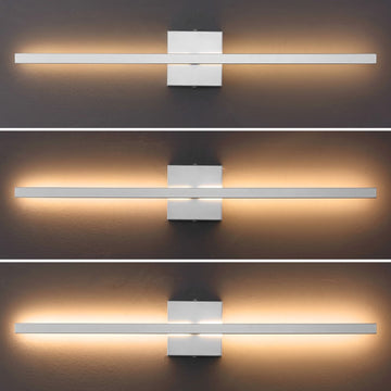 Vara 28" Modern Minimalist Indoor/Outdoor Metal 350-Degree Rotatable Dimmable Integrated LED Wall Sconce - JONATHAN Y